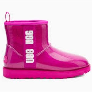 Clear pink ugg boots